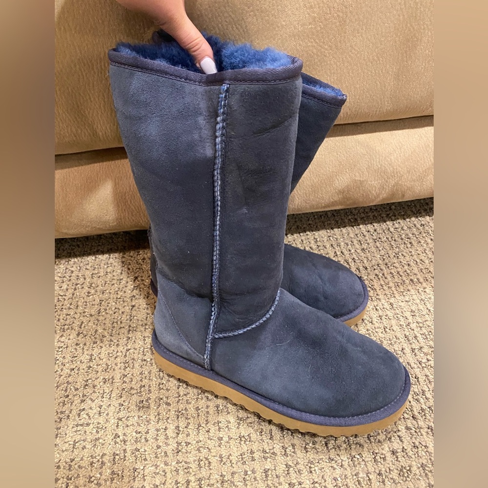 Women’s blue Tall Uggs